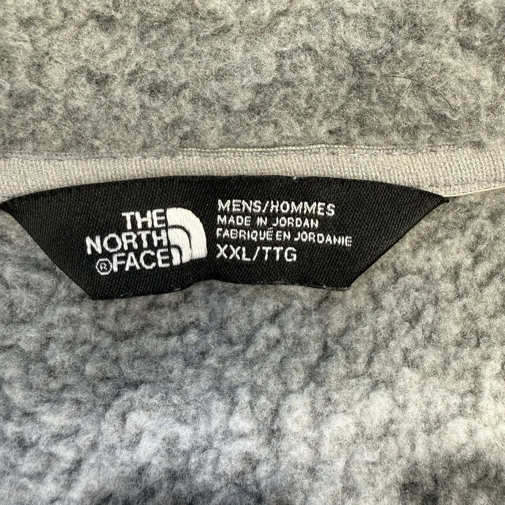 The North Face Mens Gray Aztec Tribal 1/4 Zip Fleece Pullover Sweater Top Sz XXL